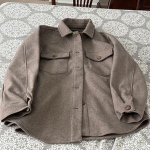 Women’s Love Tree Brown Button-Up Wool Jacket